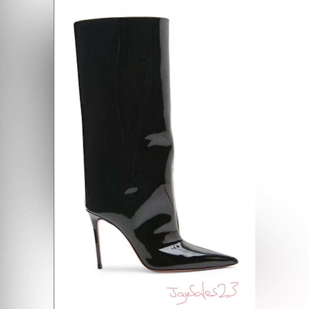 Amina Muaddi
Fiona Patent Leather Boots